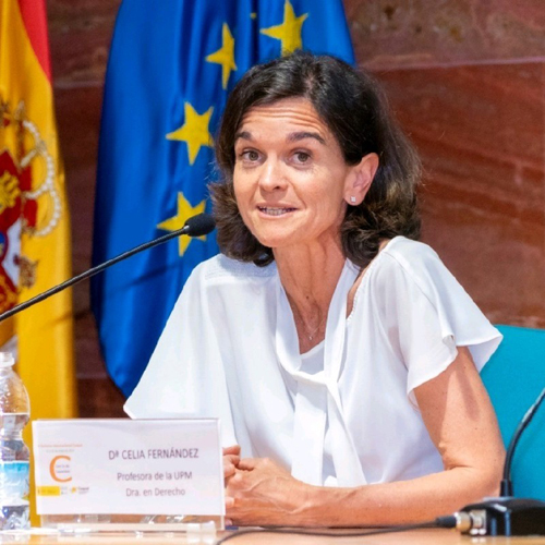 Celia Fernández Aller, ponente en el Congreso sobre Derechos Humanos e Inteligencia Artificial. Valencia, octubre 2025.